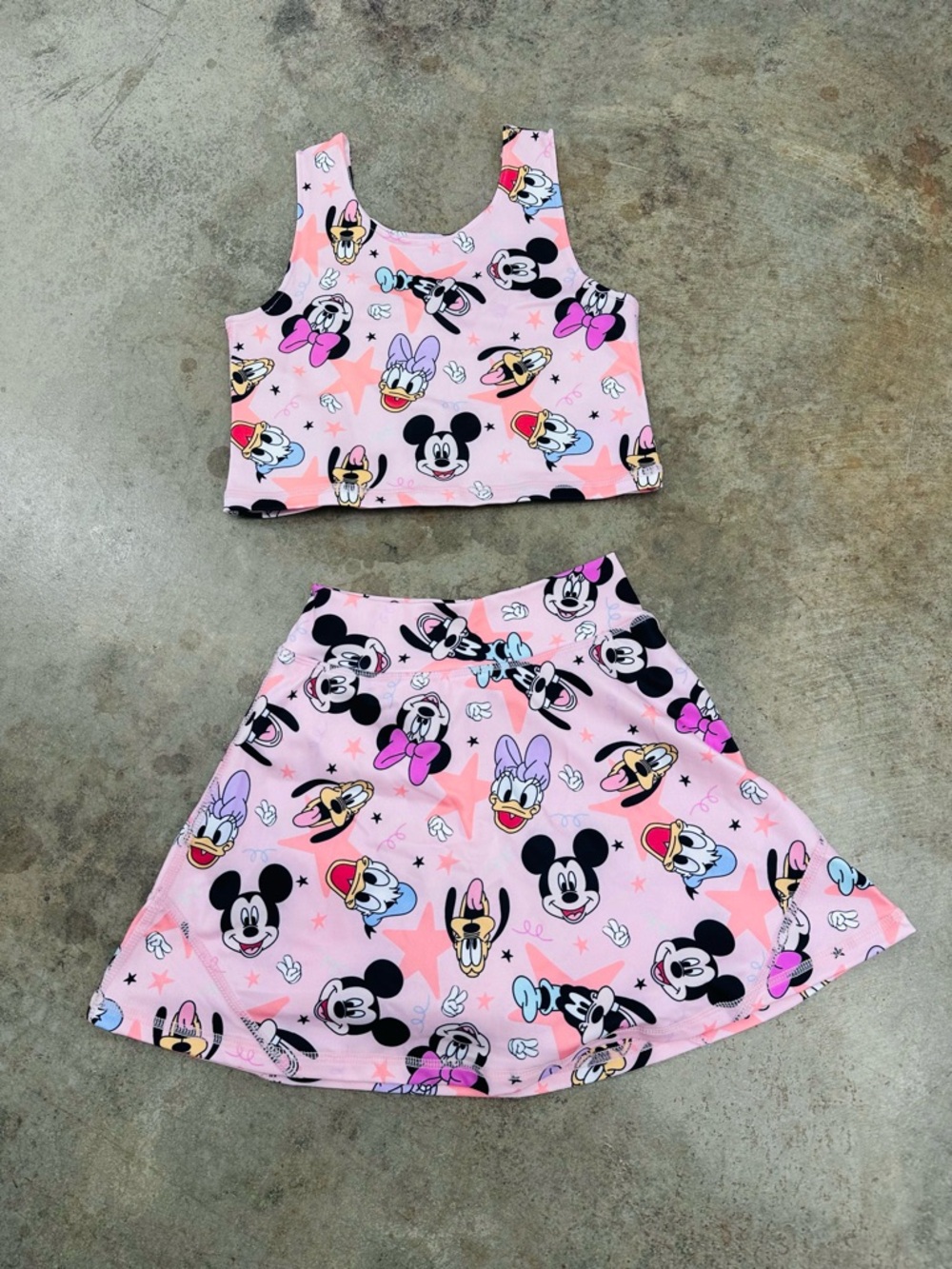 Disney Pink Character Crop Tank & Skirt Set - Picture 2 of 4